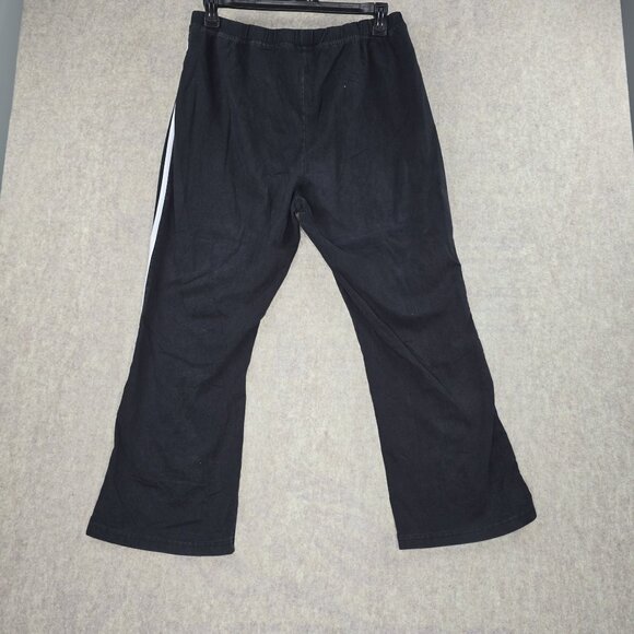 Woman Within 1X Petite Black Pants With White Stripes - Picture 2 of 5